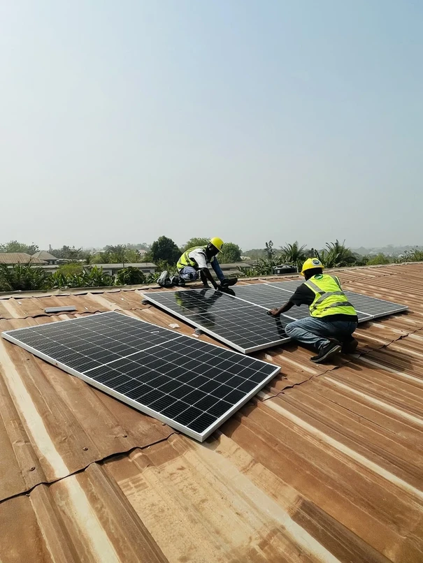 solar panel on the roof